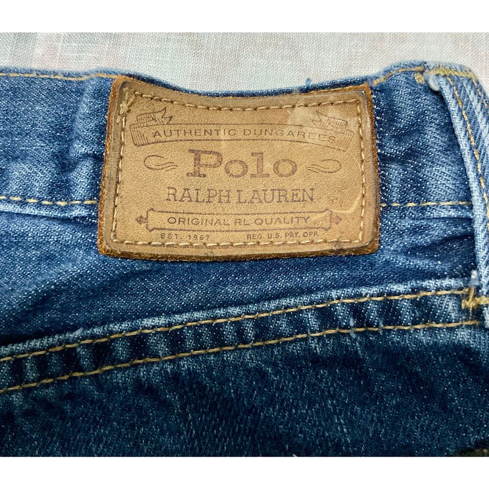 Polo Ralph Lauren Straight Leg Authentic Dungarees Blue Jeans mens Size 36X30 - Picture 2 of 11